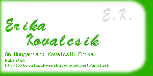 erika kovalcsik business card